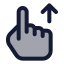 Swipeup icon with duotone standard style