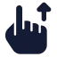 Swipeup icon with solid standard style