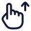 Swipeup icon with stroke rounded style