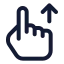 Swipeup icon with stroke standard style