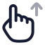 Swipeup icon with twotone rounded style