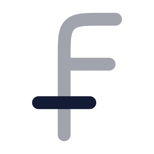 Swiss Franc Icon in Bulk Rounded style