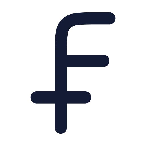 Swiss Franc Icon in Solid Rounded style