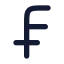 Swissfranc icon with solid rounded style