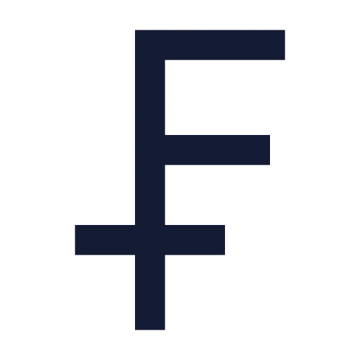 Swiss Franc Icon in Solid Sharp style
