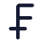 Swissfranc icon with solid standard style