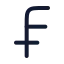 Swissfranc icon with stroke rounded style