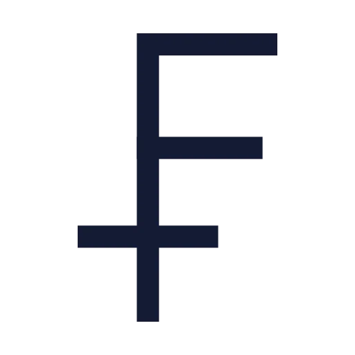 Swiss Franc Icon in Stroke Sharp style