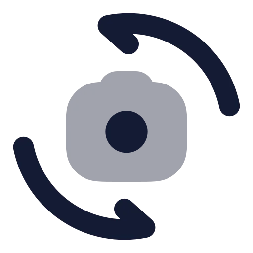 Switch Camera Icon in Bulk Rounded style