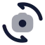 Switchcamera icon with bulk rounded style