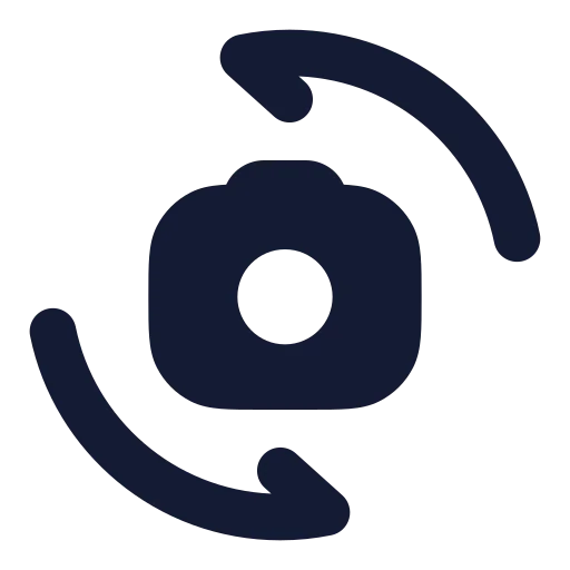Switch Camera Icon in Solid Rounded style
