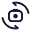 Switchcamera icon with stroke rounded style