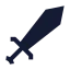 Sword icon with solid sharp style