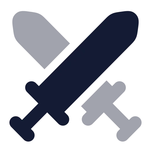 Swords Icon in Bulk Rounded style