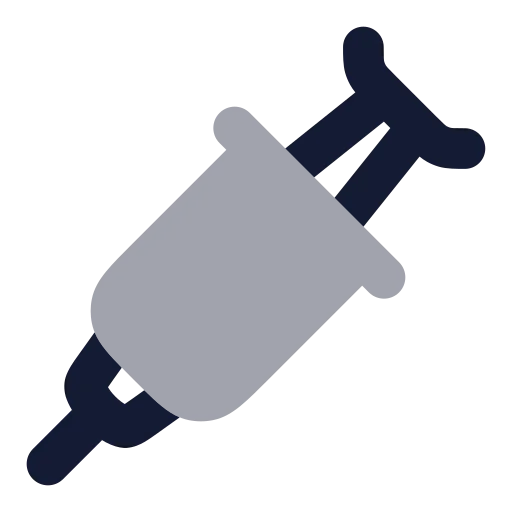 Syringe Icon in Bulk Rounded style