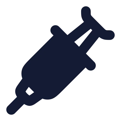 Syringe Icon in Solid Rounded style