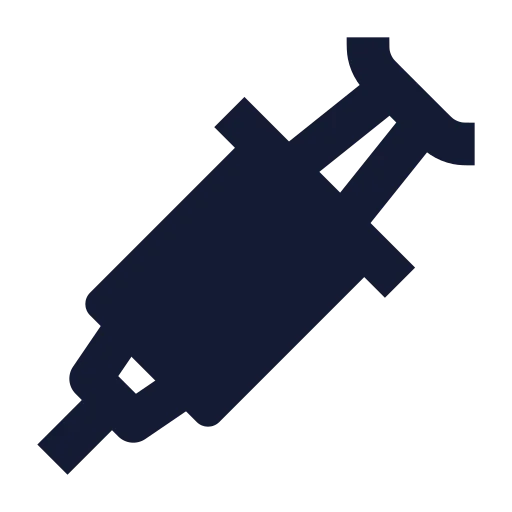 Syringe Icon in Solid Sharp style