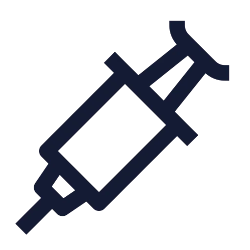 Syringe Icon in Stroke Sharp style