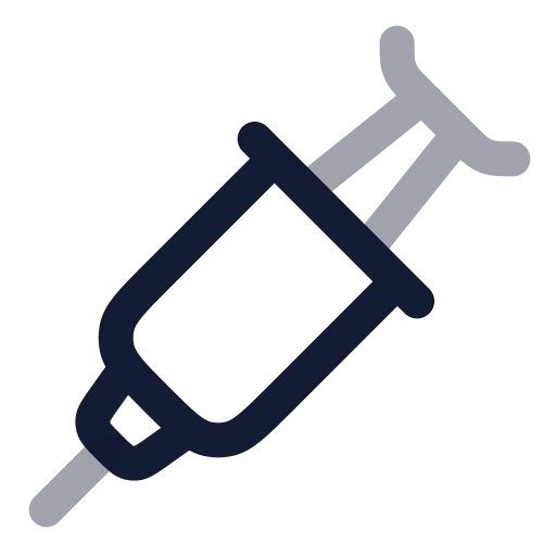 Syringe Icon in Twotone Rounded style
