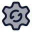 Systemupdate icon with duotone rounded style