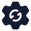 Systemupdate icon with solid rounded style