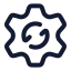 Systemupdate icon with stroke rounded style
