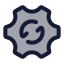 Systemupdate icon with duotone rounded style