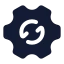 Systemupdate icon with solid rounded style