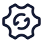Systemupdate icon with stroke rounded style