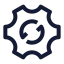 Systemupdate icon with stroke sharp style