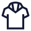 Tshirt icon with stroke sharp style