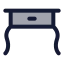 Table icon with duotone rounded style