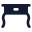 Table icon with solid rounded style