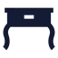 Table icon with solid sharp style