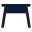 Table icon with solid standard style