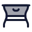 Table icon with duotone rounded style