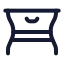Table icon with stroke rounded style
