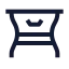 Table icon with stroke sharp style