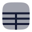 Table icon with bulk rounded style