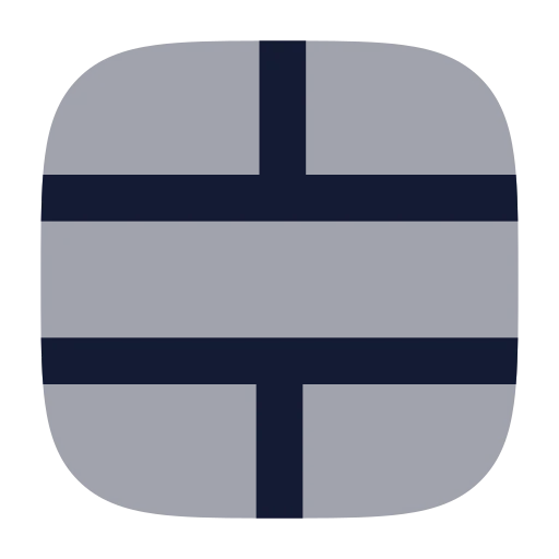 Table Cells Merge Icon in Bulk Rounded style