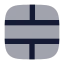 Tablecellsmerge icon with bulk rounded style
