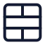 Tablecellsmerge icon with stroke standard style