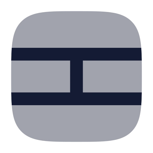 Table Cells Split Icon in Bulk Rounded style