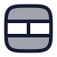 Tablecellssplit icon with duotone rounded style