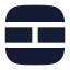 Tablecellssplit icon with solid rounded style