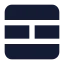 Tablecellssplit icon with solid standard style