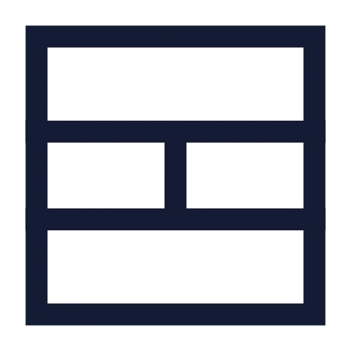 Table Cells Split Icon in Stroke Sharp style