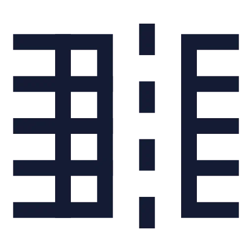 Table Columns Split Icon in Stroke Sharp style