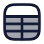 Table icon with duotone rounded style