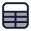 Table icon with duotone standard style